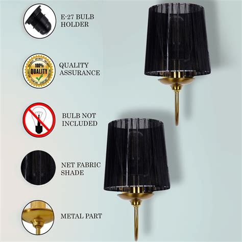 Buy HOMESAKE Set of 2 Metal Wall Lamps from Homesake at just INR 5700.0