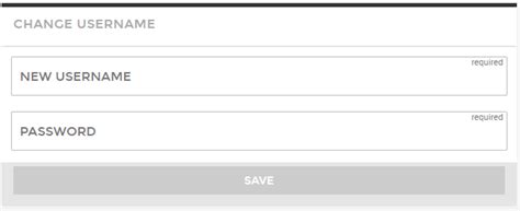 Login Settings: Change Username