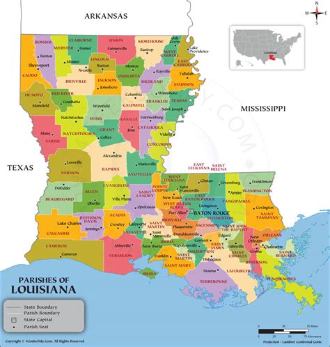 Louisiana Map With Cities And Parishes at Joan Dudley blog