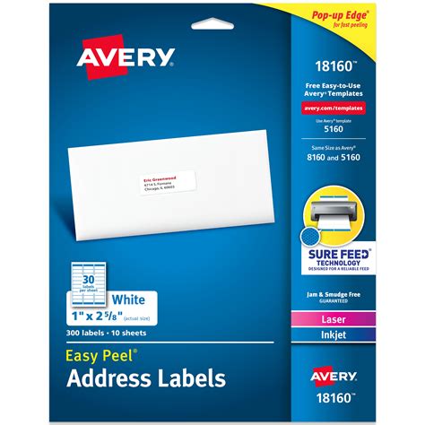 Easy Peel® Address Labels with Sure Feed® 18160 | Avery | Avery