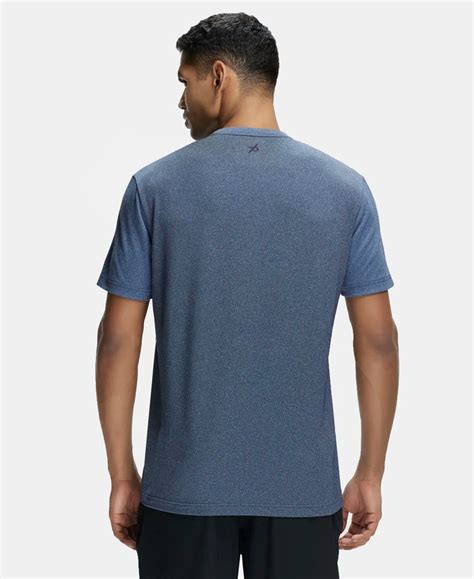 Buy Recycled Microfiber Elastane Stretch Half Sleeve Round Neck T-Shirt ...