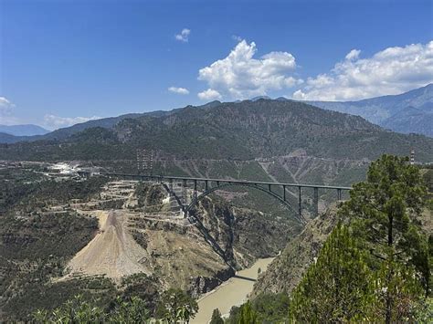 World's highest railway bridge Chenab in Jammu and Kashmir