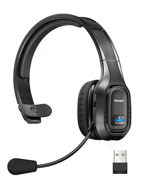 TECKNET Trucker Bluetooth Headset with Microphone Noise Canceling ...
