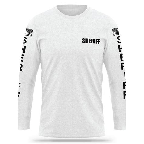 Sheriff Cotton Blend Long Sleeve [WHT/BLK] | 13 Fifty Apparel