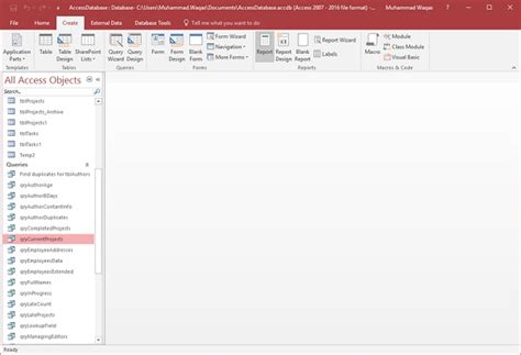 Reports in Access Database 的图像结果