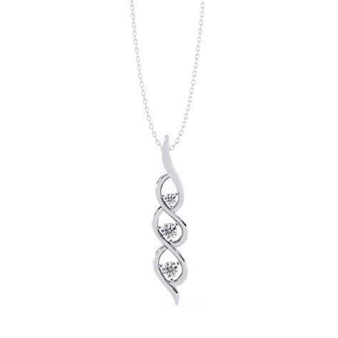 Sirena Diamond Three Stone Pendant: – ONYA