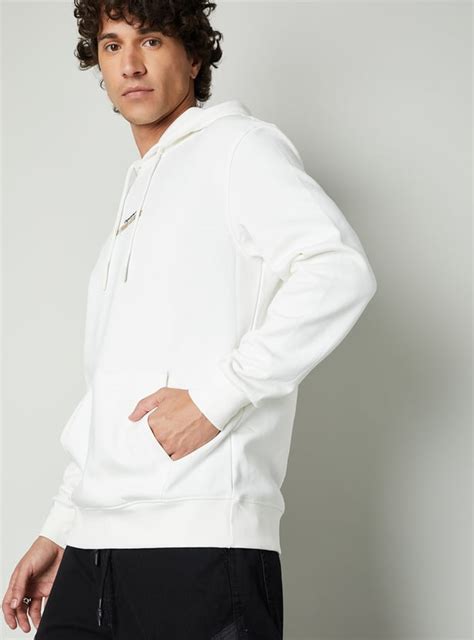 Buy Men Back Applique Hooded Sweatshirt Online at just Rs. 1399.0 ...