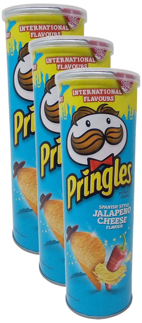 Buy Pringles Spanish Style Jalapeno Cheese Flavour 110 grams 3.8 oz ...