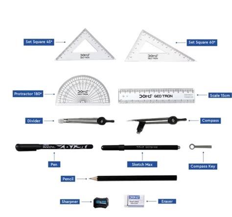 Geotron Geometry Box And Mathematical Drawing Instruments
