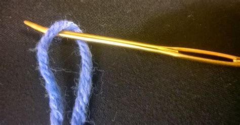 Image result for How to Thread a Needle Point Needle Using Yarn