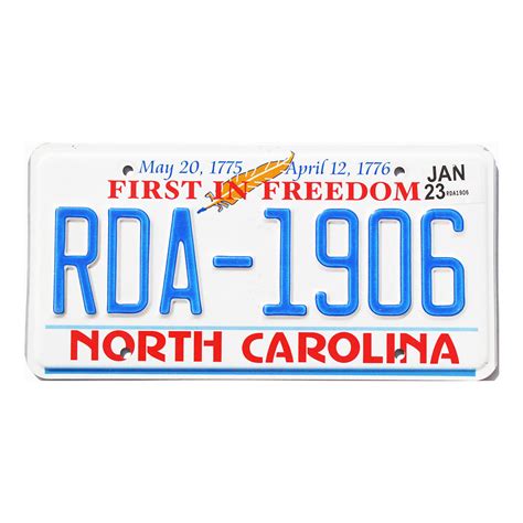 2023 North Carolina License Plate #RDA1906 | Pickers Choice