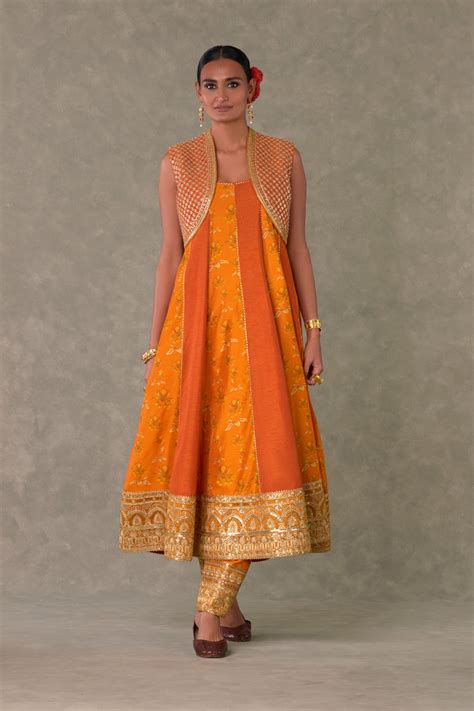 Shop Now Rust Orange Anarkali – House Of Masaba