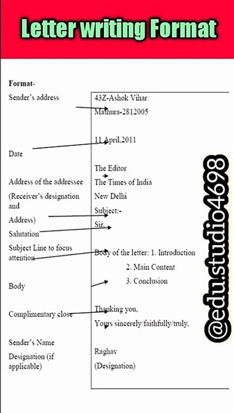 Letter-Writing Format Example 的图像结果