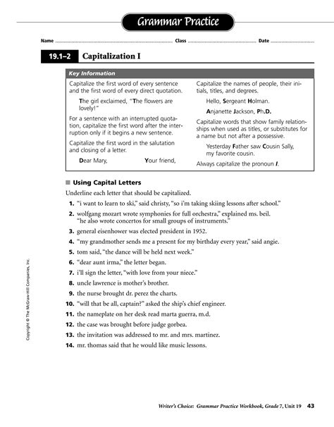 WORK BOOK IN ENGLISH grammar 7 | PDF