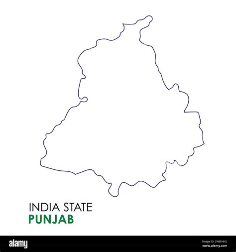 Punjab India Map Outline Punjab India Map Hi Res Stock Photography And