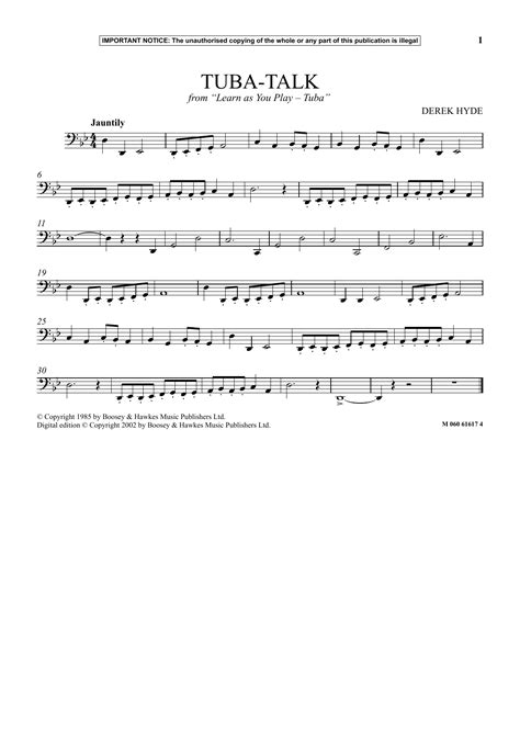 Tuba Talk (from Learn As You Play Tuba) by Derek Hyde Sheet Music for ...
