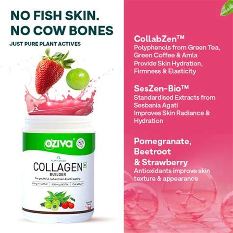 OZiva Collagen Builder for Anti-Ageing & Skin Radiance with Vitamin C ...