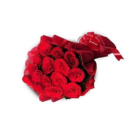 Buy Blooms Bouquets Flower Bouquet 10 Red Roses 1 Pc Online at the Best ...