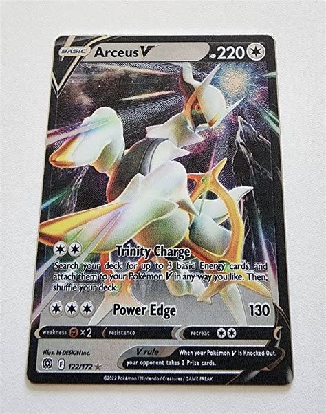 Arceus V 122/172 Brilliant Stars - Ultra Rare Holo Foil Pokemon Card ...