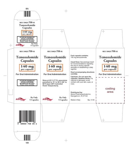 Temozolomide - FDA prescribing information, side effects and uses