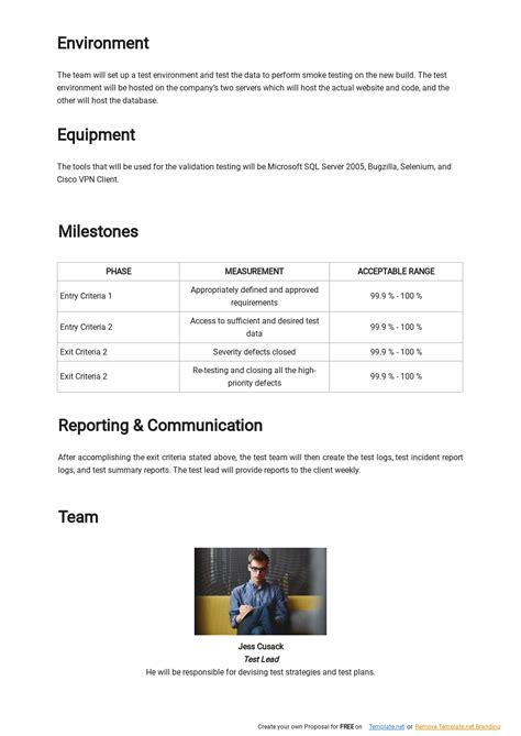 Image result for Validation Plan Template