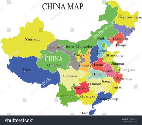Vector Map Of China Provinces