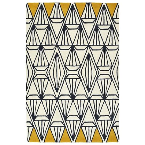Kaleen Origami 2 X 8 (ft) Wool Ivory Indoor Geometric Mid-century ...