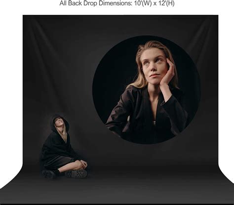 HIFFIN® 8 x 12 FT White | Black | Green LEKERA Backdrop Photo Light St