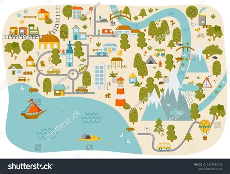 Image result for Basic Blank Town Map