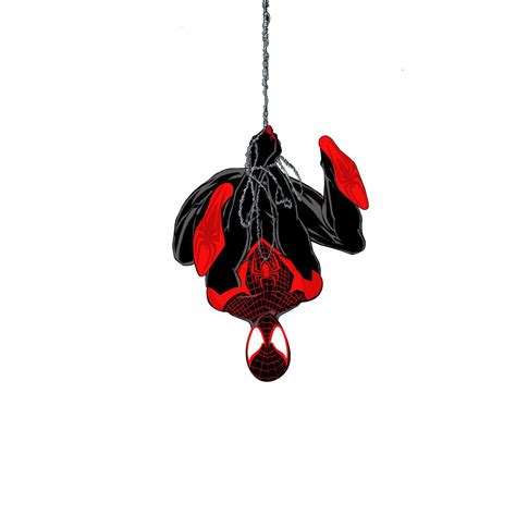 Spider-Man (Miles) upside down | Spiderman upside down, Miles morales ...