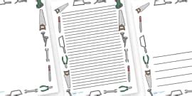 Simple Blank Yellow Page Border Design | Twinkl - Twinkl