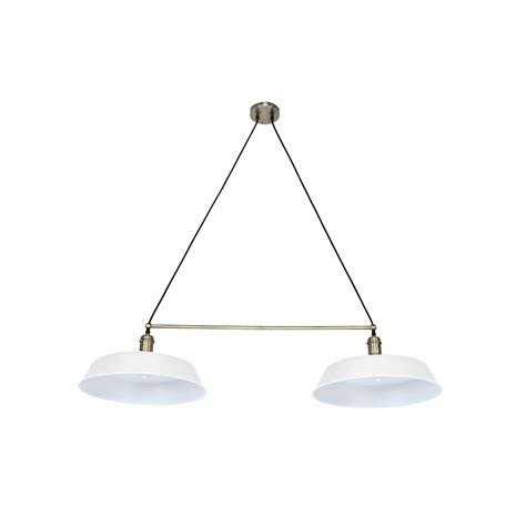 Lámpara LED "PARIS" 2 luces blanco mate. Lámpara Vintage.