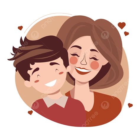 母親節可愛的母子心形圖案表現出愛的關懷免費矢量剪貼畫, 母親節, 妈妈剪贴画, 愛向量圖案素材免費下載，PNG，EPS和AI素材下載 ...