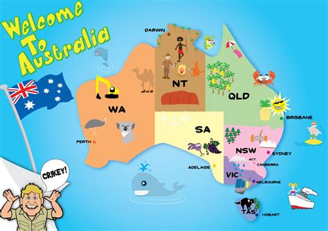 Printable Map Of Australia For Kids - Printable Free Templates