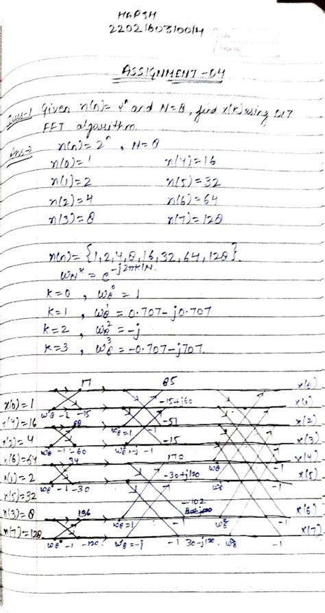 Dsp Assignment 4 ( Harsh) - 6)- D)- is 2 qiven nla 2" n)= nl2 ...