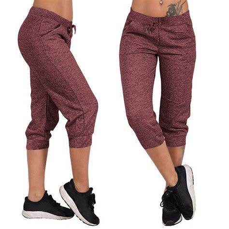 Capris Cotton Cropped Joggers Womens Bonjour Women Slim Fit Anti Odour ...
