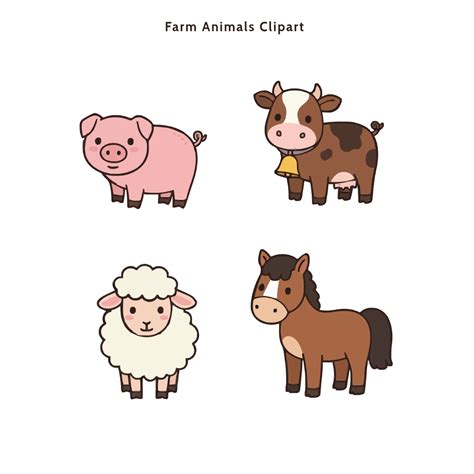 Free Farm Animals Clipart Template to Edit Online