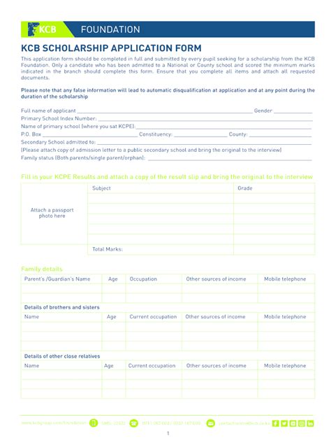 2017-2025 KE KCB Scholarship Application Form Fill Online, Printable ...