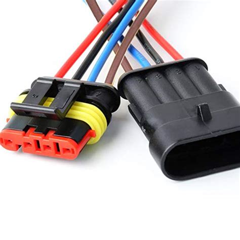YETOR 16 AWG Way Car Waterproof Electrical Connector,4 pin Plug Auto ...