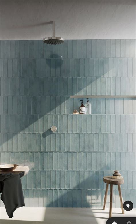 Modern Bathroom with Blue Tiles