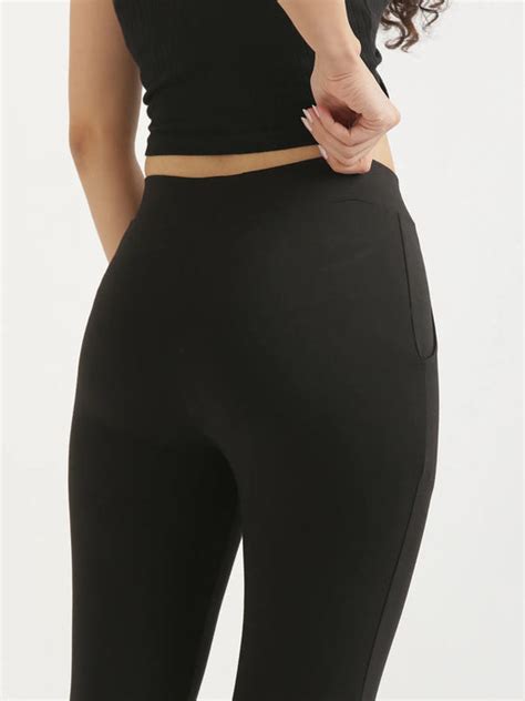 Women Black 4-Way Stretchable Pants