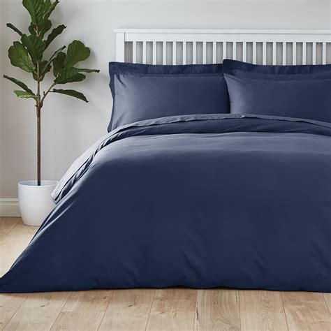 Hotel cotton 230 thread count navy stripe duvet cover – Artofit