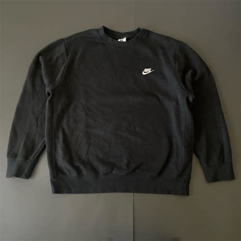 y2k black nike crewneck sweatshirt size large. great... - Depop