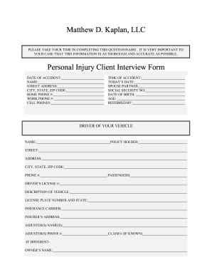Image result for Client Intake Interview Slip and Fall
