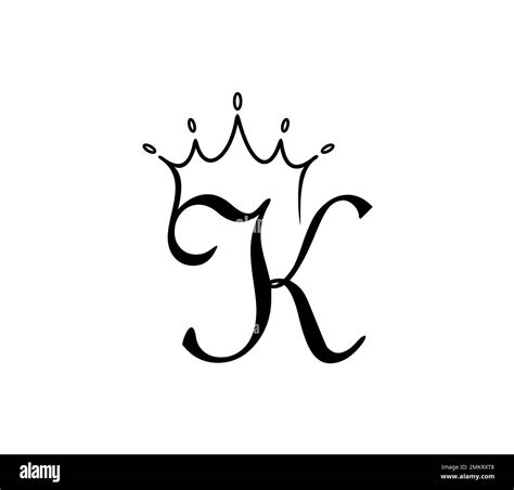A vector illustration of Crown Monogram Logo Initial Letter K Stock ...