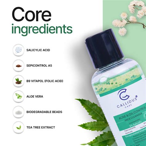 Callidus Care Acne & Oil Control Face Cleanser | Salicylic Acid for ...