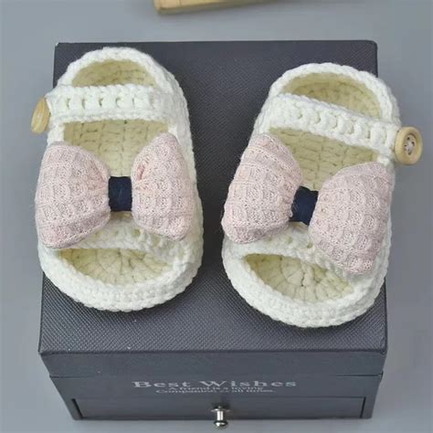 Crochet Baby Sandals Soft Handmade Infant Shoes - China Crochet Factory ...