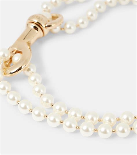 Faux pearl necklace in white - Gucci | Mytheresa