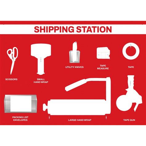 VISUAL WORKPLACE INC., Red, 30 in x 42 in, Shadow Board - 913NA2|30 ...