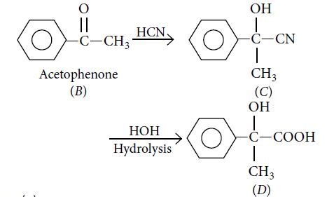 Consider the following set of reactions: CH3COOH xrightarrowSOCl2 A ...